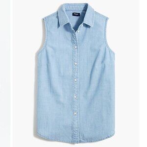 J. Crew Factory Chambray button-up shirt, Size Petite Medium NWOT